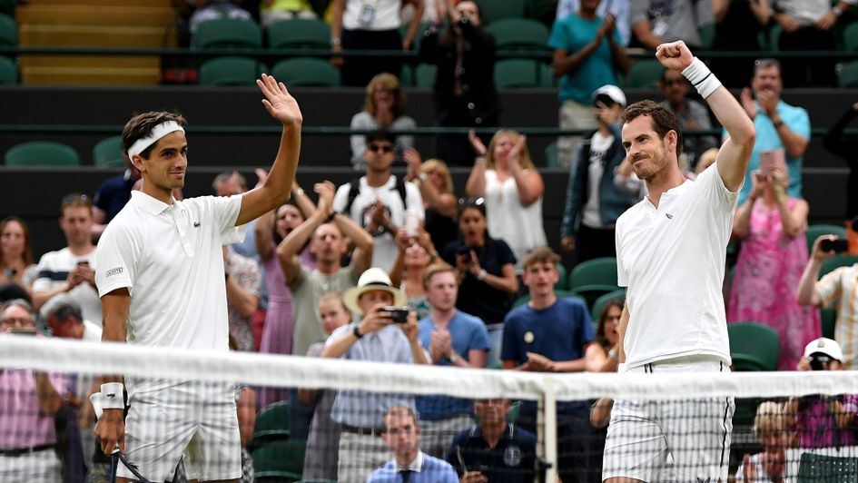 Andy Murray and Pierre-Hugues Herbert celebrate