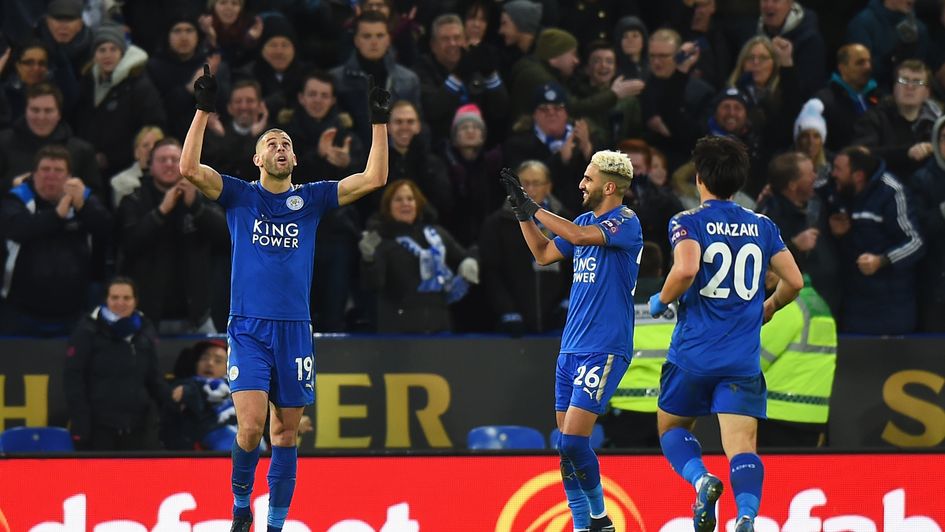 Islam Slimani was on target for Leicester