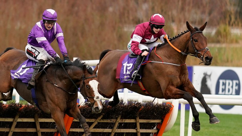 Cuneo (right) jumps to victory at Leopardstown