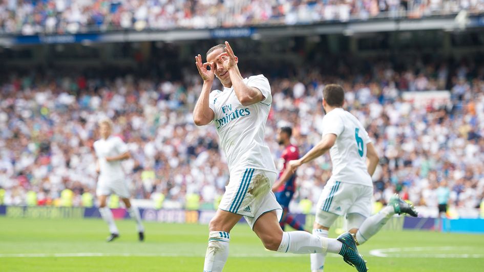 Lucas Vazquez celebrates his equaliser