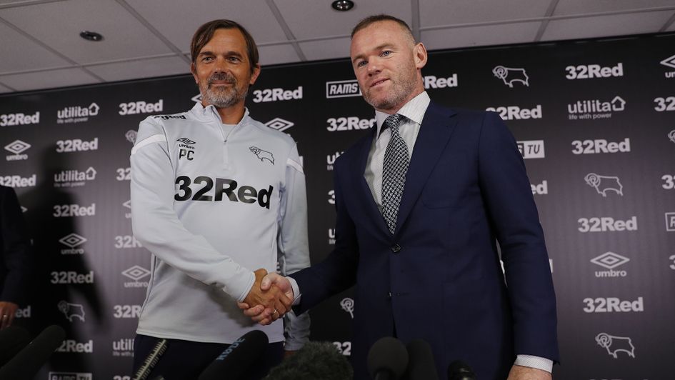 Wayne Rooney at his Derby unveiling