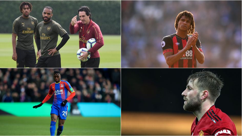 Clockwise from top left: Alexandre Lacazette, Nathan Ake, Luke Shaw and Aaron Wan-Bissaka all award winners for their clubs