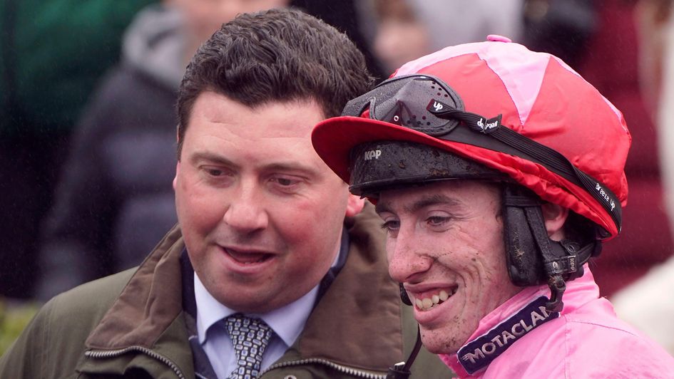 Olly Murphy and Jack Kennedy celebrate Brewin’upastorm's win