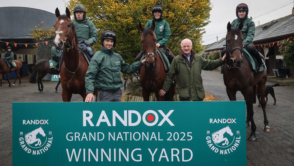 The Grand National-winning team (credit The Jockey Club)