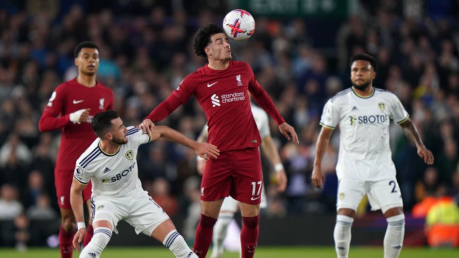 Curtis Jones in action against Leeds
