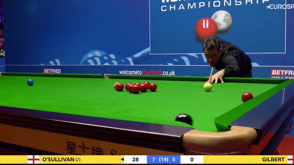 Ronnie O'Sullivan made the gesture after this shot