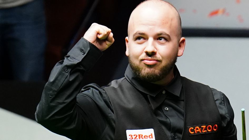 Luca Brecel after reaching the Crucible final