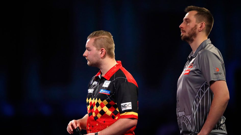 Florian Hempel (right) beat James Wade