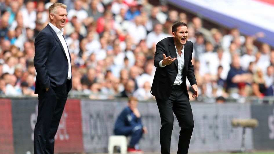 Dean Smith (left) is rivalling Frank Lampard for the Norwich job according to reports