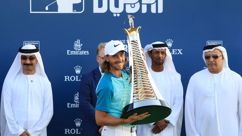 Tommy Fleetwood celebrates his success