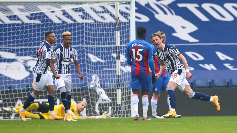 Conor Gallagher celebrates his goal against Crystal Palace