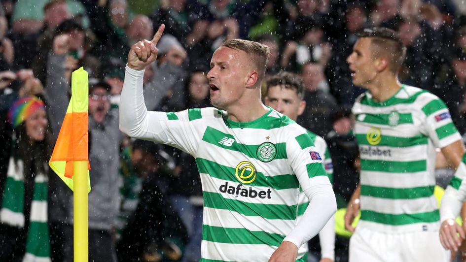 Leigh Griffiths celebrates a late winner for Celtic