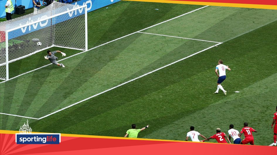 Harry Kane smashes his penalty against Panama into the top corner