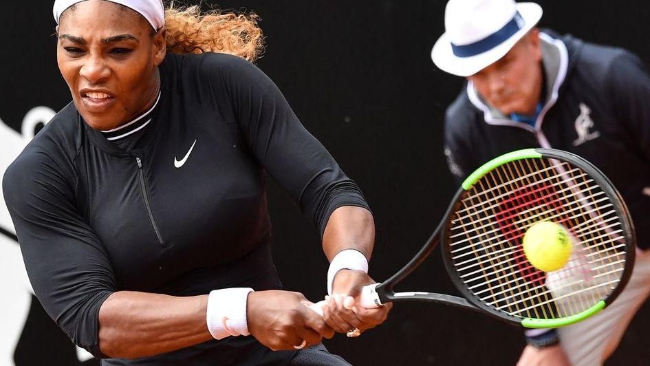 Serena Williams in action in Italy
