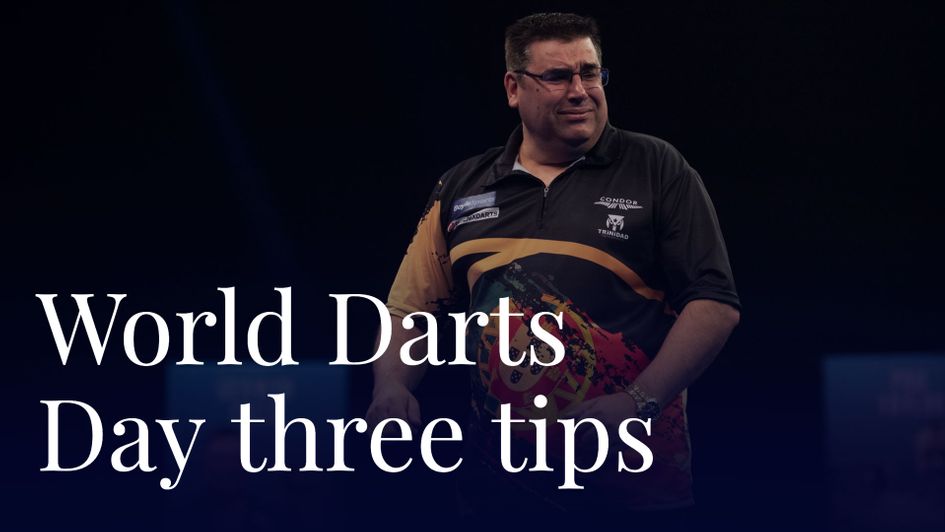 Jose De Sousa is in action on day three of the World Darts Championship