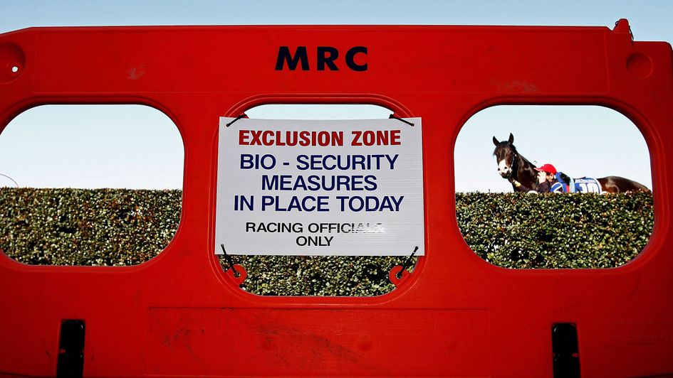 A barrier in place during the 2007 outbreak in Australia