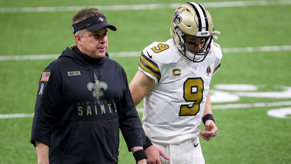 Sean Payton with Drew Brees
