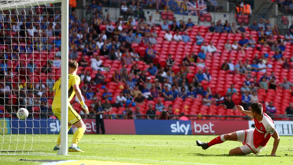 Rotherham captain Richard Wood scores an extra-time winner in the League One play-off final
