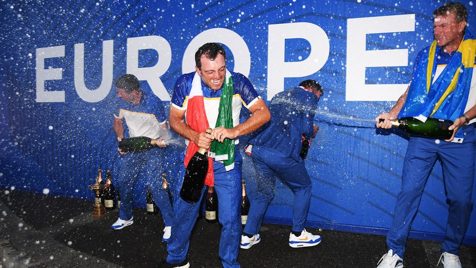 Europe's star man Francesco Molinari secured five points over the three days