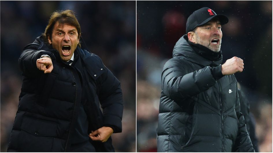 Antonio Conte and Jurgen Klopp face off in the Super Sunday match-up between Tottenham and Liverpool