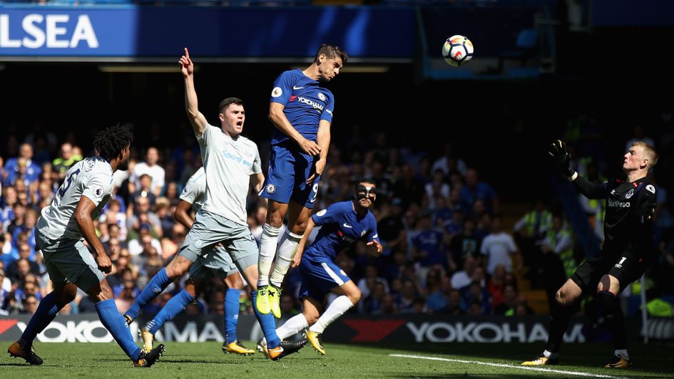 Alvaro Morata makes it 2-0 for Chelsea against Everton