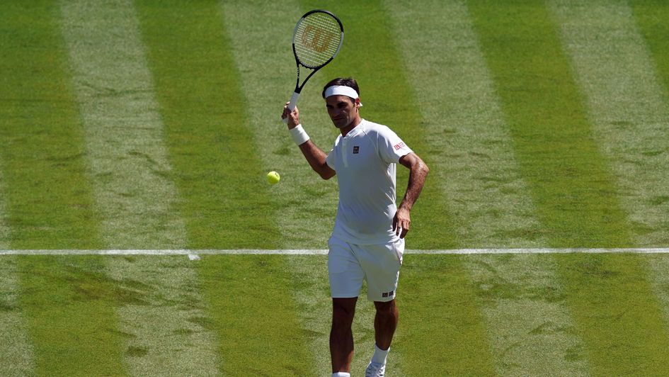 Roger Federer - safely through at Wimbledon