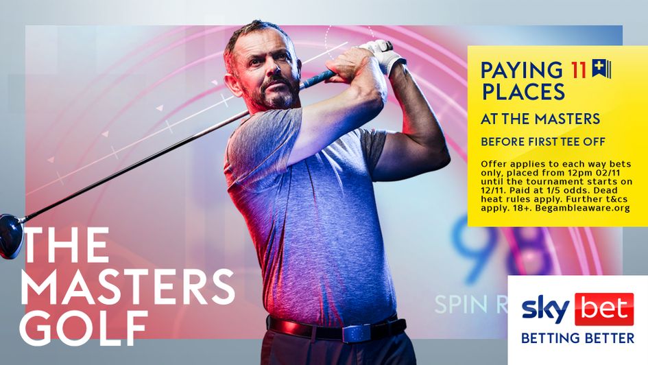 Sky Bet are paying 11 places on the Masters