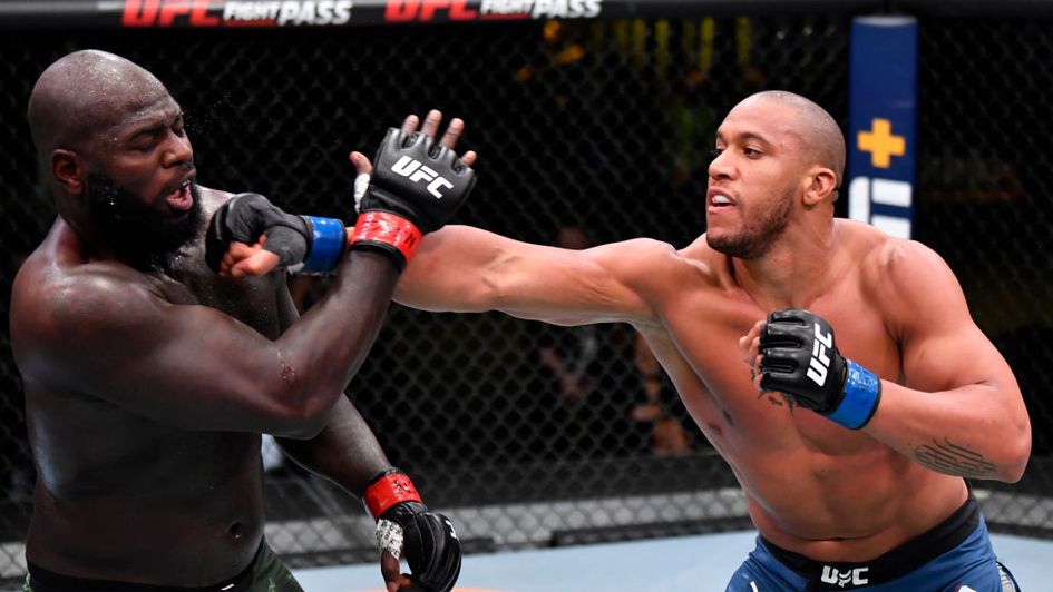 Ciryl Gane (right) features among Saturday's tips