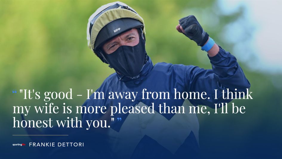 Frankie Dettori was back with a bang