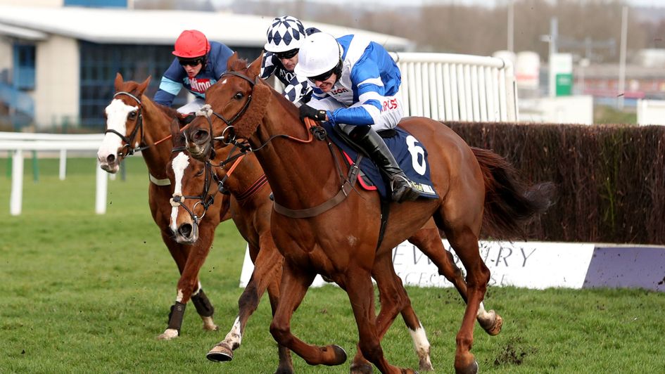 San Benedeto begins to get on top at Newbury