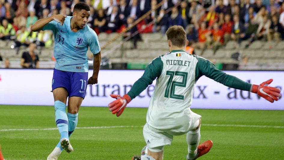 Arnaut Danjuma scores against Belgium