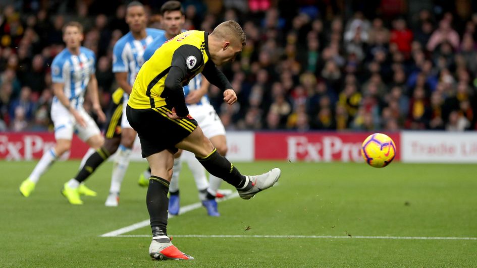 Gerard Deulofeu scores for Watford against Huddersfield