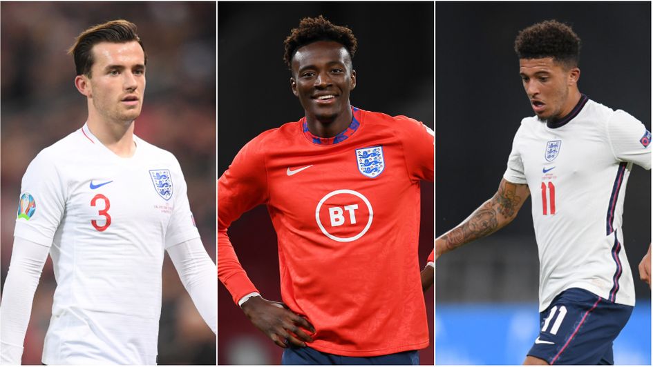 Ben Chilwell (left) Tammy Abraham (centre) and Jadon Sancho (right) are in hot water
