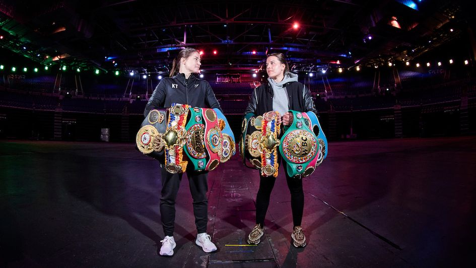 Katie Taylor and Chantelle Cameron (Mark Robinson/Matchroom Boxing)