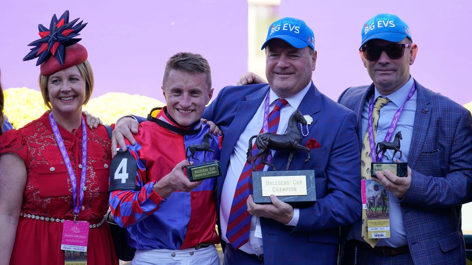 The Big Evs team celebrate at the Breeders' Cup