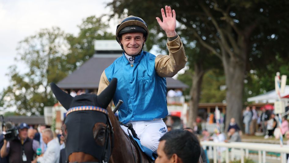 Callum Rodriguez celebrates Archivist's win