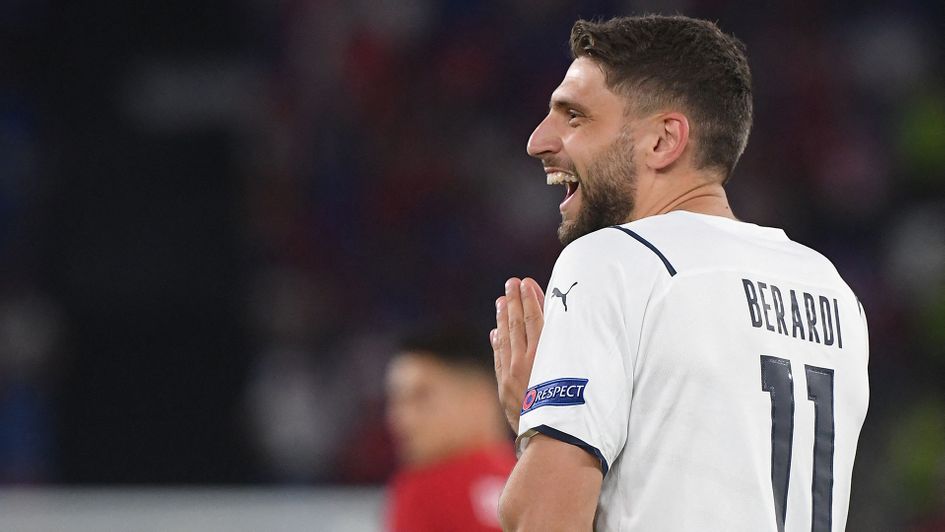 Domenico Berardi in action for Italy