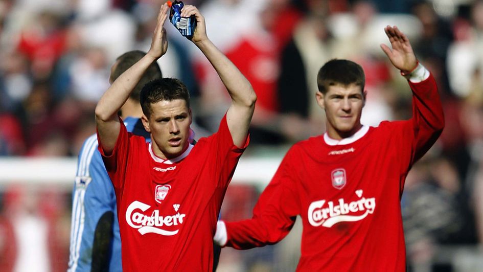 Michael Owen with Steven Gerrard during their time at Liverpool