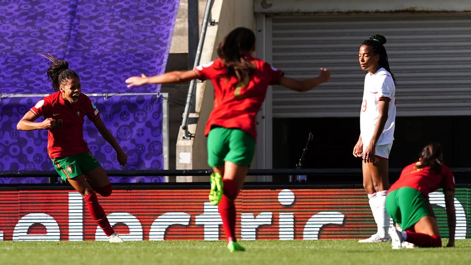 Portugal's Jessica Silva (left) celebrates