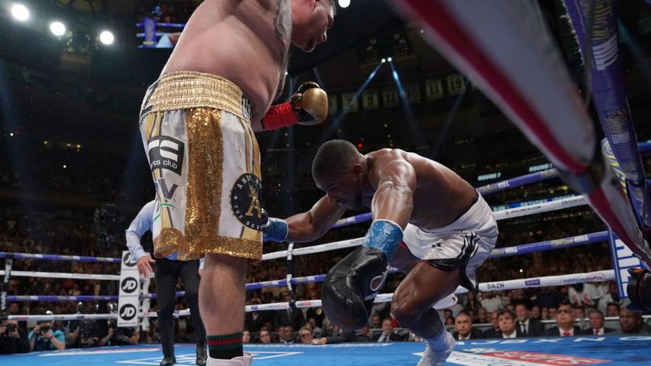 Anthony Joshua on his way to defeat to Andy Ruiz