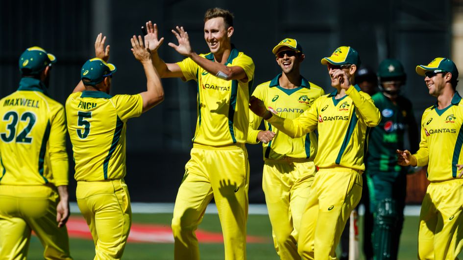 Billy Stanlake celebrates a wicket