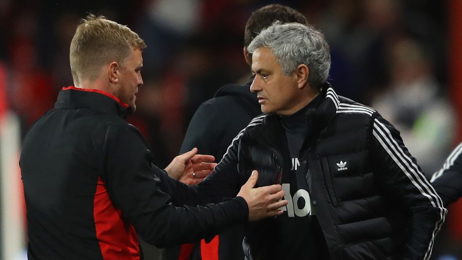 Eddie Howe and Jose Mourinho