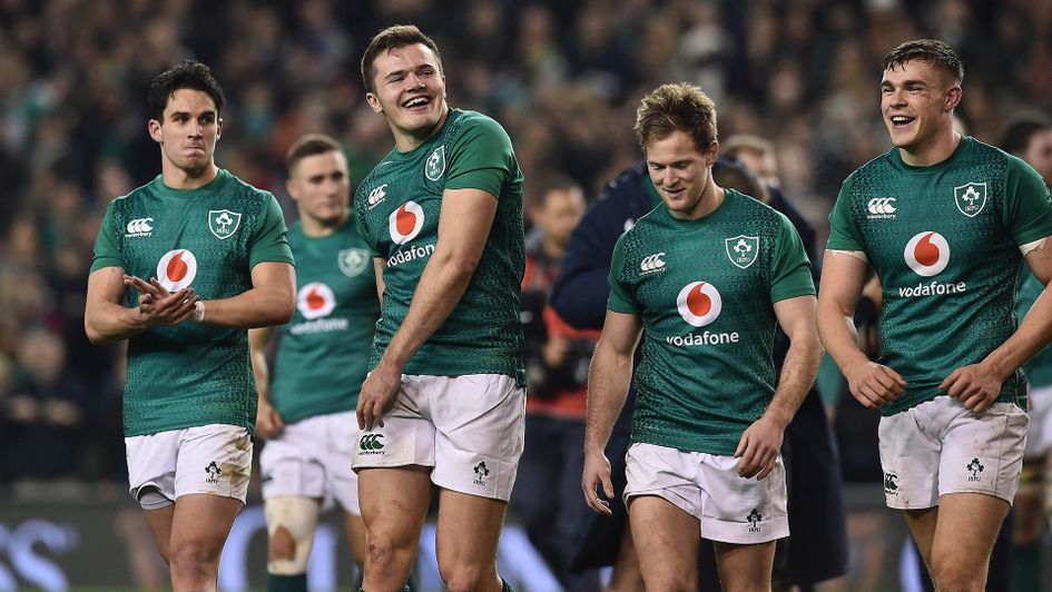 Ireland celebrate their victory over New Zealand
