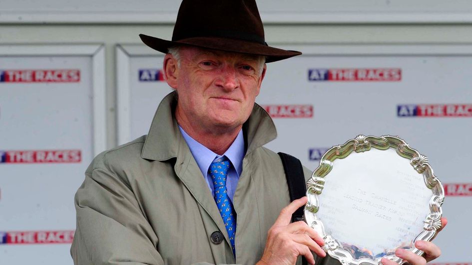 Willie Mullins pictured with the leading trainer's award at Galway