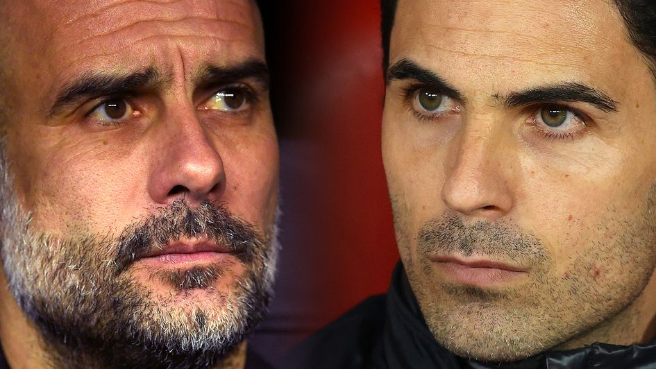 Pep Guardiola and Mikel Arteta