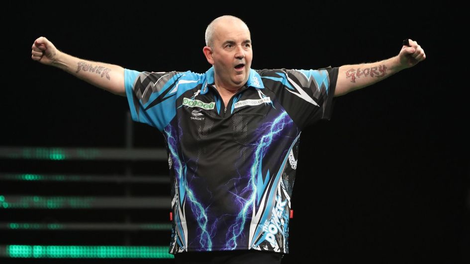 Phil Taylor at the Champions League of Darts (Pic: Lawrence Lustig)