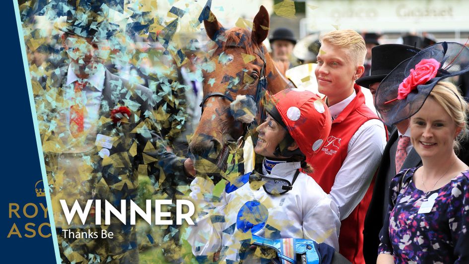 Hayley Turner and Thanks Be pictured after winning the Sandringham
