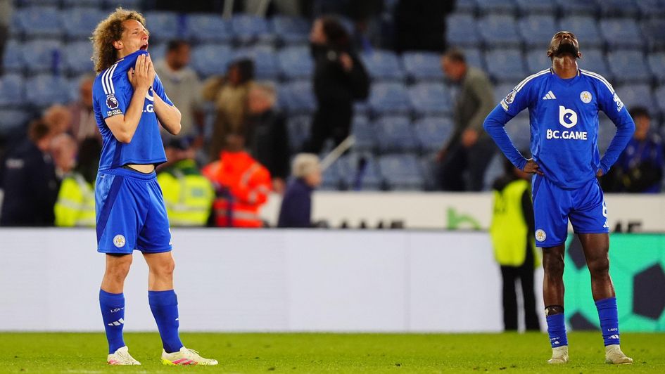 Leicester's Wout Faes and Wilfred Ndidi