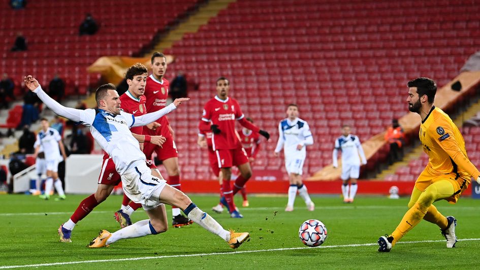 Josip Ilicic scores against Liverpool