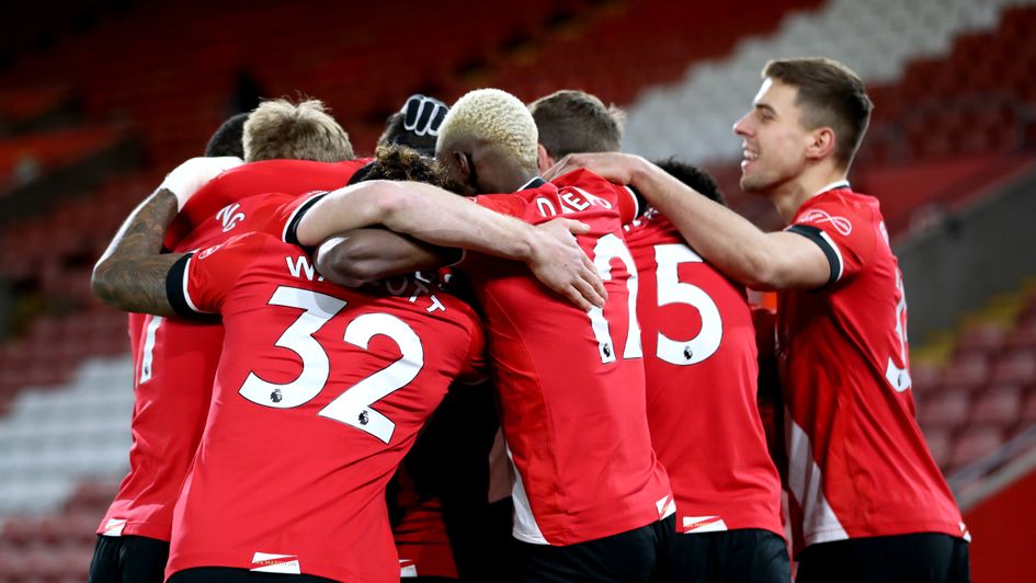 Southampton celebrate after Danny Ings' opener